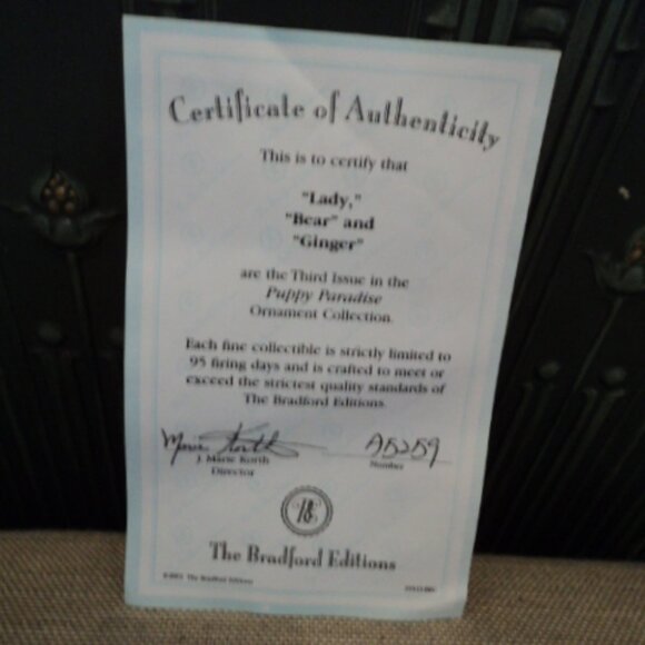 porcelain angel puppy ornaments~ lot of 3 - Picture 5 of 7